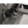 Mexen Orio armoire de salle de bain 50 cm avec lavabo Otis, 1 tiroir, noir brillant/noir mat - 91A10-05023-1-BF70-W18M71