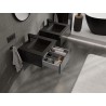 Mexen Orio armoire de salle de bains 50 cm avec lavabo Otis, 1 tiroir, noir brillant/noir mat - 91A10-05023-1-BF70-W18M71
