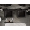 Mexen Orio armoire de salle de bains 50 cm avec lavabo Otis, 1 tiroir, noir brillant/noir mat - 91A10-05023-1-BF70-W18M71