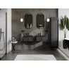 Mexen Orio armoire de salle de bain 50 cm avec lavabo Otis, 1 tiroir, noir mat - 91A10-05023-1-BF71-W18M71