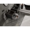 Mexen Orio armoire de salle de bain 50 cm avec lavabo Otis, 1 tiroir, noir mat - 91A10-05023-1-BF71-W18M71