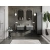 Mexen Orio armoire de salle de bain 50 cm avec lavabo Vela, 1 tiroir, graphite mat/blanc mat - 91A10-05023-1-BF66-W23M01