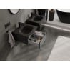 Mexen Orio armoire de salle de bain 50 cm avec lavabo Vela, 1 tiroir, noir brillant/noir mat - 91A10-05023-1-BF70-W23M71