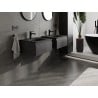 Mexen Orio meuble de salle de bain 50 cm avec lavabo Vela, 1 tiroir, noir mat - 91A10-05023-1-BF71-W23M71