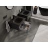 Mexen Orio meuble de salle de bain 50 cm avec lavabo Vela, 1 tiroir, noir mat - 91A10-05023-1-BF71-W23M71