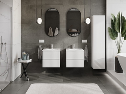 Mexen Orio meuble de salle de bains 50 cm avec lavabo Vela, 2 tiroirs, blanc brillant - 91A10-05047-2-BFF00-W23M00