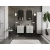 Mexen Orio armoire de salle de bain 50 cm avec lavabo Vela, 2 tiroirs, gris mat/blanc mat - 91A10-05047-2-BFF62-W23M01