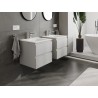Mexen Orio armoire de salle de bain 50 cm avec lavabo Vela, 2 tiroirs, gris mat/blanc mat - 91A10-05047-2-BFF62-W23M01