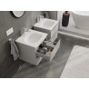Mexen Orio armoire de salle de bain 50 cm avec lavabo Vela, 2 tiroirs, gris mat/blanc mat - 91A10-05047-2-BFF62-W23M01