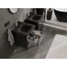 Mexen Orio armoire de salle de bain 50 cm avec lavabo Vela, 2 tiroirs, noir brillant/noir mat - 91A10-05047-2-BFF70-W23M71