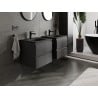 Mexen Orio armoire de salle de bain 50 cm avec lavabo Vela, 2 tiroirs, noir mat - 91A10-05047-2-BFF71-W23M71