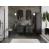 Mexen Orio armoire de salle de bain 50 cm avec lavabo Vela, 2 tiroirs, noir mat - 91A10-05047-2-BFF71-W23M71