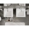 Mexen Orio meuble de salle de bain 50 cm avec lavabo Otis, 2 tiroirs, blanc brillant - 91A10-05047-2-BFF00-W18M00