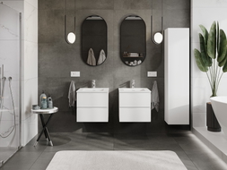 Mexen Orio meuble de salle de bain 50 cm avec lavabo Otis, 2 tiroirs, blanc mat - 91A10-05047-2-BFF01-W18M01