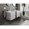 Mexen Orio armoire de salle de bain 50 cm avec lavabo Otis, 2 tiroirs, gris mat/blanc mat - 91A10-05047-2-BFF62-W18M01
