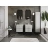 Mexen Orio armoire de salle de bain 50 cm avec lavabo Otis, 2 tiroirs, gris mat/blanc mat - 91A10-05047-2-BFF62-W18M01