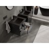 Mexen Orio armoire de salle de bains de 50 cm avec lavabo Otis, 2 tiroirs, noir brillant/noir mat - 91A10-05047-2-BFF70-W18M71