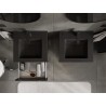 Mexen Orio armoire de salle de bains de 50 cm avec lavabo Otis, 2 tiroirs, noir brillant/noir mat - 91A10-05047-2-BFF70-W18M71