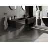 Mexen Orio meuble de salle de bains 60 cm avec lavabo Otis, 1 tiroir, noir brillant/noir mat - 91A10-06023-1-BF70-W18M71