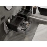 Mexen Orio armoire de salle de bain 60 cm avec lavabo Otis, 1 tiroir, noir brillant/noir mat - 91A10-06023-1-BF70-W18M71