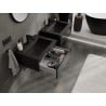 Mexen Orio meuble de salle de bains 60 cm avec lavabo Otis, 1 tiroir, noir brillant/noir mat - 91A10-06023-1-BF70-W18M71
