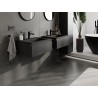 Mexen Orio armoire de salle de bain 60 cm avec lavabo Otis, 1 tiroir, noir mat - 91A10-06023-1-BF71-W18M71