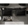Mexen Orio armoire de salle de bain 60 cm avec lavabo Otis, 1 tiroir, noir mat - 91A10-06023-1-BF71-W18M71