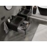 Mexen Orio meuble de salle de bains 60 cm avec lavabo Vela, 1 tiroir, noir brillant/noir mat - 91A10-06023-1-BF70-W23M71
