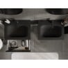 Mexen Orio meuble de salle de bains 60 cm avec lavabo Vela, 1 tiroir, noir brillant/noir mat - 91A10-06023-1-BF70-W23M71