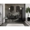 Mexen Orio armoire de salle de bain 60 cm avec lavabo Vela, 1 tiroir, noir mat - 91A10-06023-1-BF71-W23M71