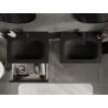 Mexen Orio armoire de salle de bain 60 cm avec lavabo Vela, 1 tiroir, noir mat - 91A10-06023-1-BF71-W23M71