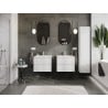 Mexen Orio armoire de salle de bain 60 cm avec lavabo Otis, 2 tiroirs, blanc brillant - 91A10-06047-2-BFF00-W18M00