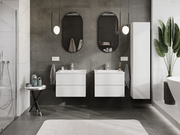 Mexen Orio armoire de salle de bain 60 cm avec lavabo Otis, 2 tiroirs, blanc brillant - 91A10-06047-2-BFF00-W18M00