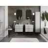 Mexen Orio armoire de salle de bain 60 cm avec lavabo Otis, 2 tiroirs, gris mat/blanc mat - 91A10-06047-2-BFF62-W18M01
