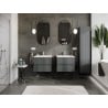 Mexen Orio meuble de salle de bain 60 cm avec lavabo Otis, 2 tiroirs, graphite mat / blanc mat - 91A10-06047-2-BFF66-W18M01
