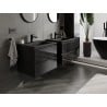 Mexen Orio armoire de salle de bain 60 cm avec lavabo Otis, 2 tiroirs, noir brillant/noir mat - 91A10-06047-2-BFF70-W18M71