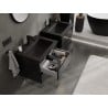 Mexen Orio armoire de salle de bain 60 cm avec lavabo Otis, 2 tiroirs, noir brillant/noir mat - 91A10-06047-2-BFF70-W18M71