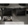 Mexen Orio armoire de salle de bain 60 cm avec lavabo Otis, 2 tiroirs, noir brillant/noir mat - 91A10-06047-2-BFF70-W18M71