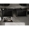 Mexen Orio meuble de salle de bain 60 cm avec lavabo Otis, 2 tiroirs, noir mat - 91A10-06047-2-BFF71-W18M71