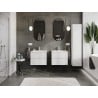 Mexen Orio armoire de salle de bain 60 cm avec lavabo Vela, 2 tiroirs, blanc brillant - 91A10-06047-2-BFF00-W23M00