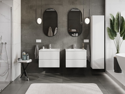 Mexen Orio armoire de salle de bain 60 cm avec lavabo Vela, 2 tiroirs, blanc brillant - 91A10-06047-2-BFF00-W23M00