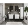 Mexen Orio meuble de salle de bain 60 cm avec lavabo Vela, 2 tiroirs, blanc mat - 91A10-06047-2-BFF01-W23M01