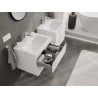 Mexen Orio meuble de salle de bain 60 cm avec lavabo Vela, 2 tiroirs, blanc mat - 91A10-06047-2-BFF01-W23M01