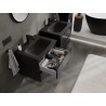 Mexen Orio meuble de salle de bain 60 cm avec lavabo Vela, 2 tiroirs, noir brillant/noir mat - 91A10-06047-2-BFF70-W23M71