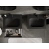 Mexen Orio meuble de salle de bain 60 cm avec lavabo Vela, 2 tiroirs, noir brillant/noir mat - 91A10-06047-2-BFF70-W23M71