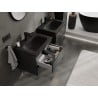 Mexen Orio meuble de salle de bain 60 cm avec lavabo Vela, 2 tiroirs, noir mat - 91A10-06047-2-BFF71-W23M71