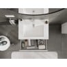 Mexen Orio armoire de salle de bain 70 cm avec lavabo Otis, 1 tiroir, blanc brillant - 91A10-07023-1-BF00-W18M00