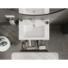 Mexen Orio meuble de salle de bain 70 cm avec lavabo Otis, 1 tiroir, graphite mat/blanc mat - 91A10-07023-1-BF66-W18M01