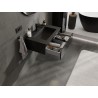 Mexen Orio armoire de salle de bain 70 cm avec lavabo Otis, 1 tiroir, noir brillant/noir mat - 91A10-07023-1-BF70-W18M71