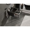 Mexen Orio armoire de salle de bain 70 cm avec lavabo Otis, 1 tiroir, noir mat - 91A10-07023-1-BF71-W18M71